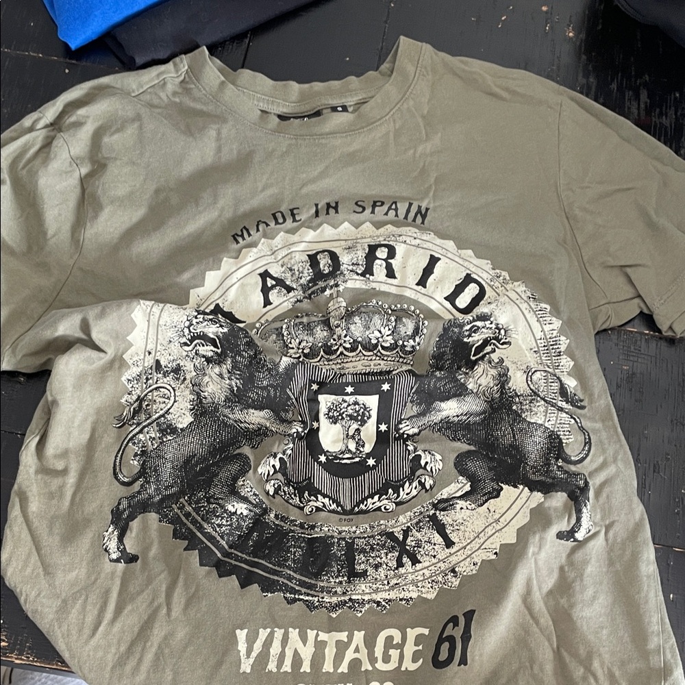 Vintage Olive Madrid Crest Tee